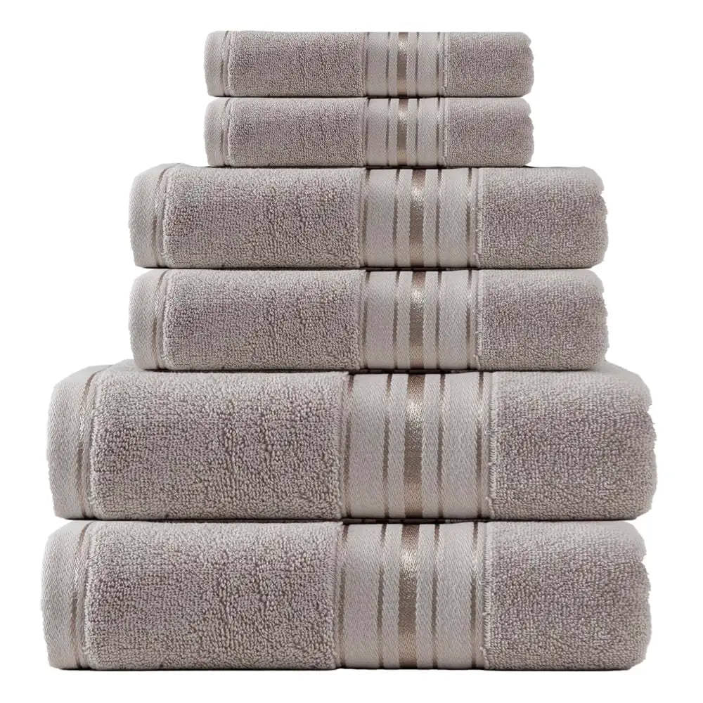 Luxury 6-Piece Cotton Towel Set — Super Absorbent Bathroom Collection