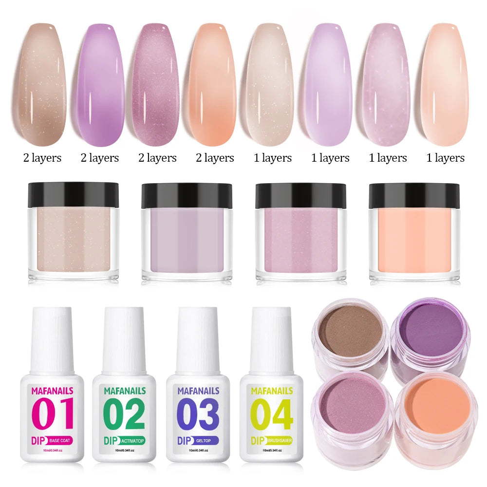 HotPress Professional Acrylic Nail Kit — 8-Piece Monomer and Powder Set