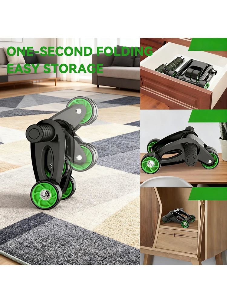 Four-Wheel Ab Roller — Core and Abdominal Strength Trainer