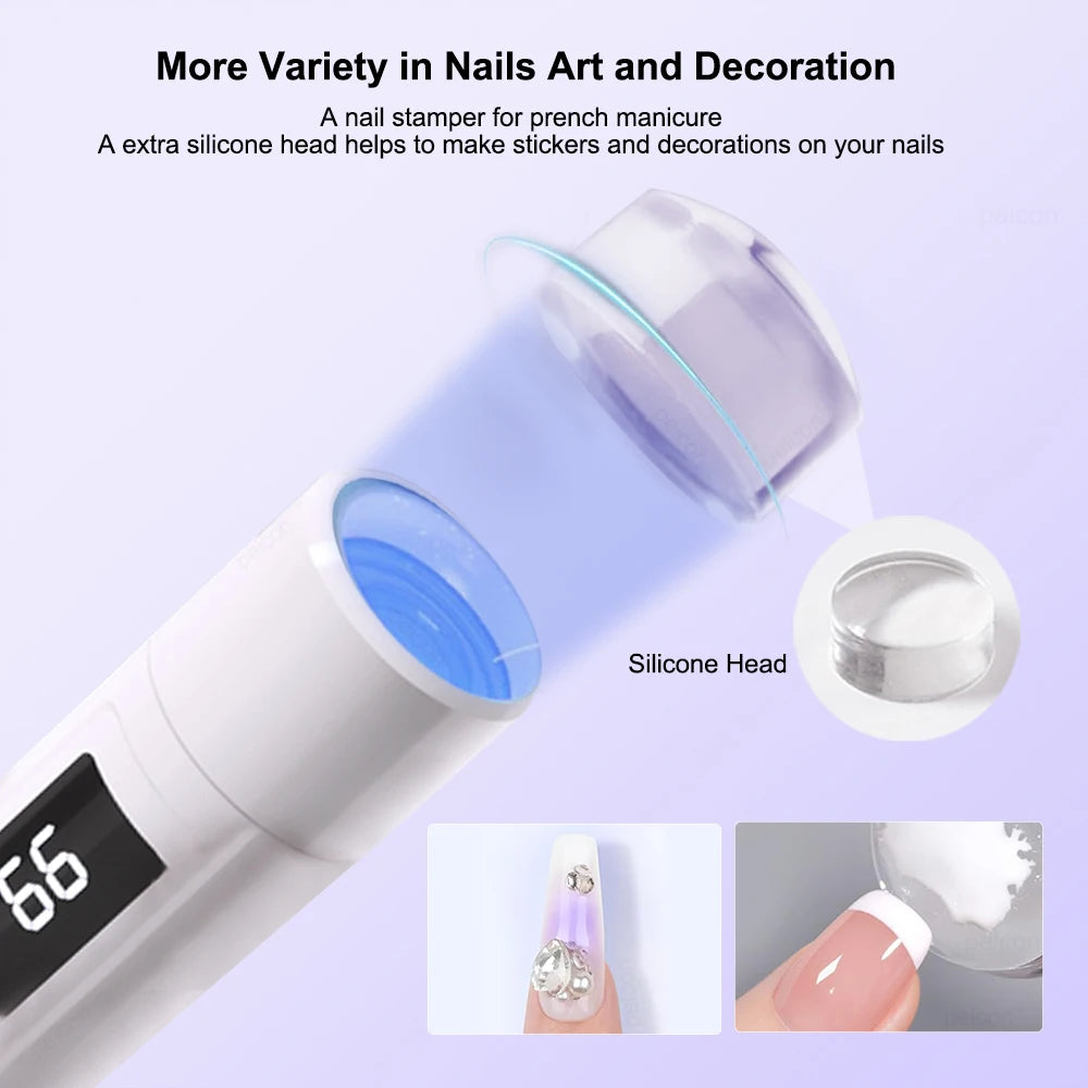peicon Mini UV LED Nail Lamp — Portable Rechargeable Gel Nail Dryer