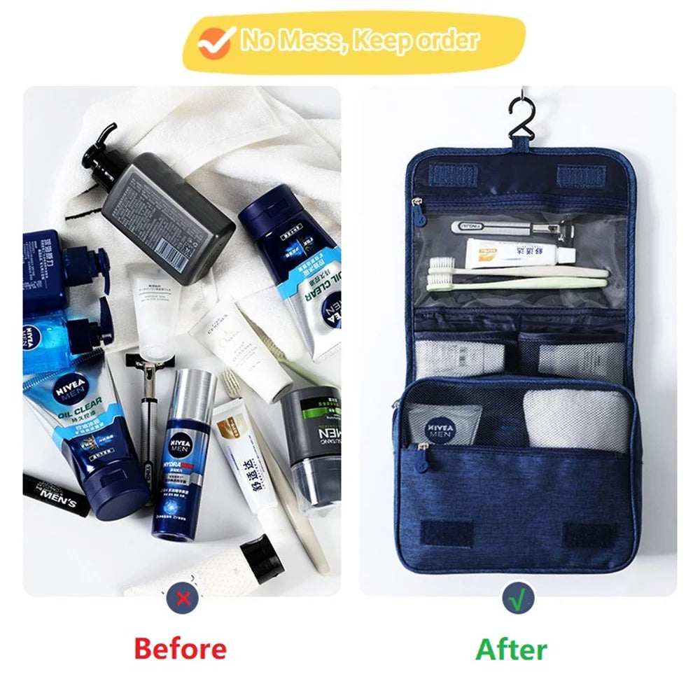 Travel Toiletry Bag — Waterproof Cosmetic Case