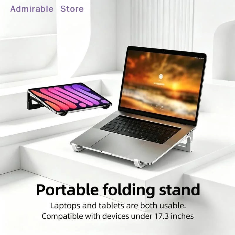 Adjustable Folding Laptop Stand — Portable Ergonomic Riser for Work and Travel