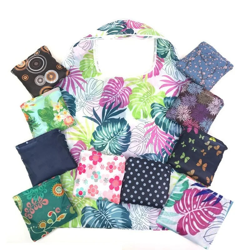 Foldable Reusable Shopping Bags — Heavy Duty Washable Grocery Totes