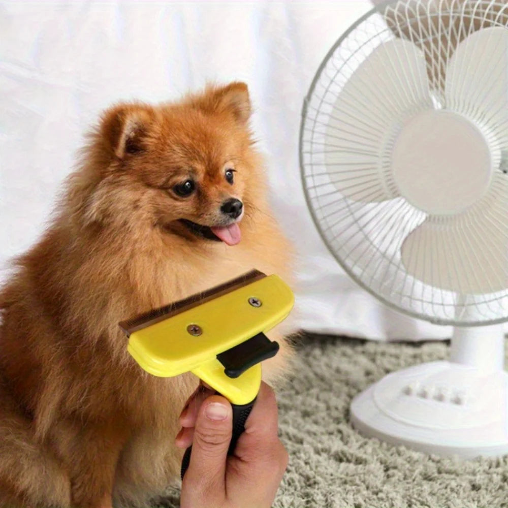 Pet Hair Remover Brush — Professional Grooming Comb for Dogs and Cats