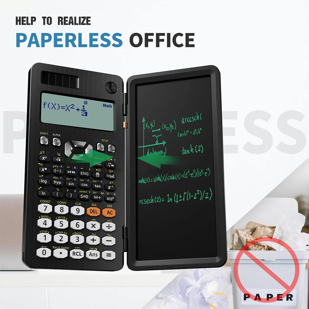 Roatee Scientific Calculator — 4-Line Display with LCD Writing Tablet