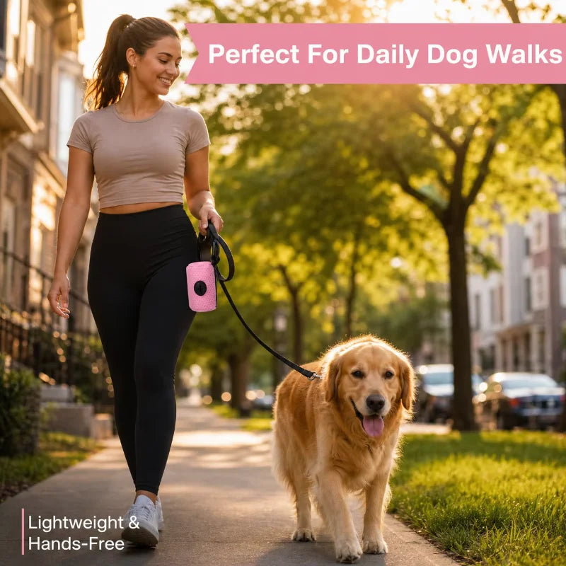 Hanging Dog Poop Bag Dispenser — Convenient Pet Waste Holder for Walks