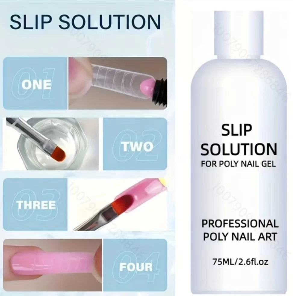 Poly Gel Slip Solution Set — Professional Manicure Extension Kit