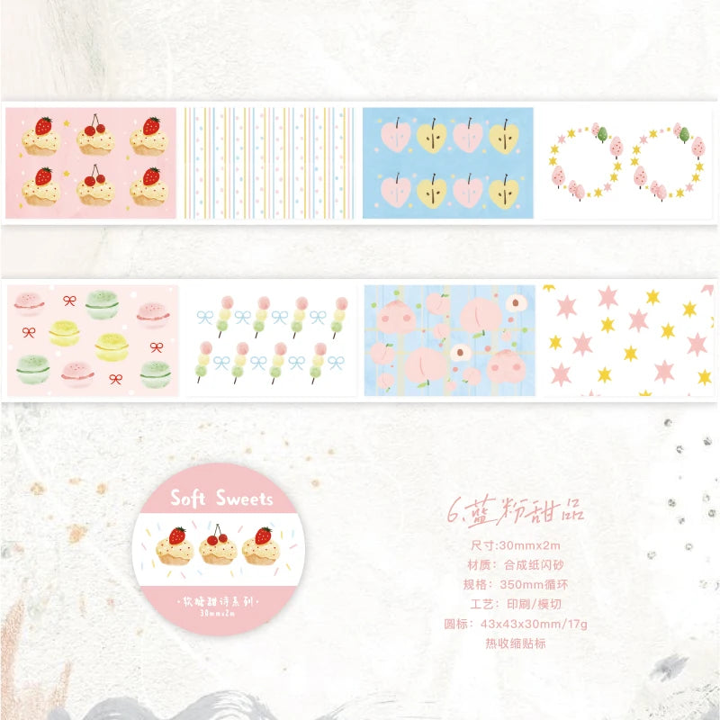 Aesthetic Washi Tape Set — Decorative Masking Tape for Scrapbooking
