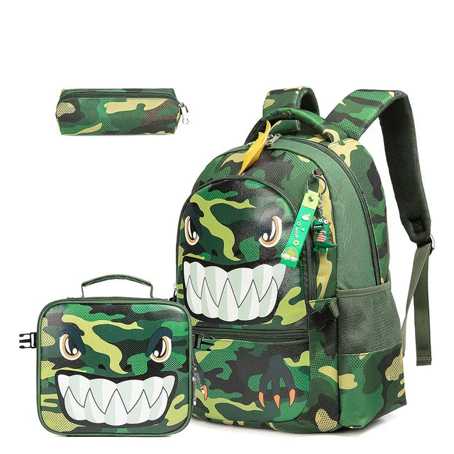 Girls School Backpack Set — Lightweight Bookbag with Matching Lunch Box