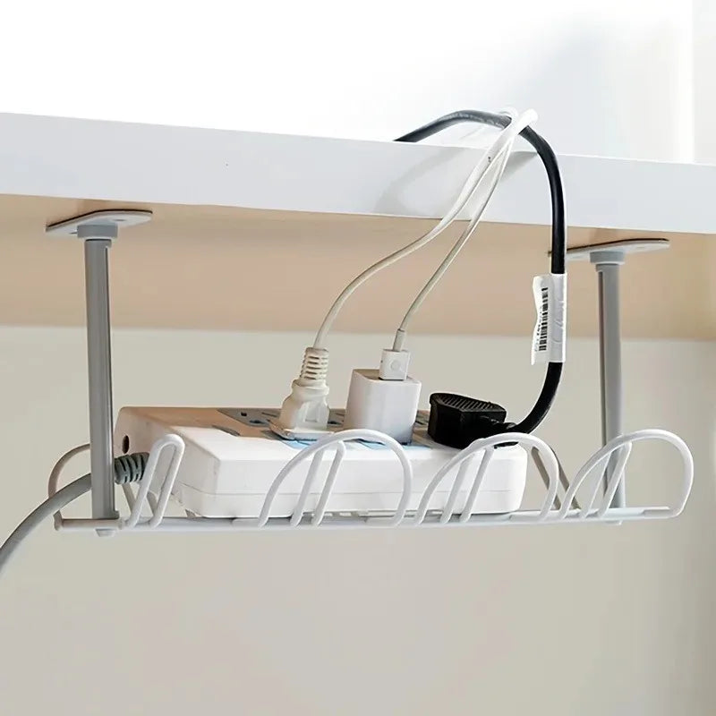 Under Desk Cable Management Tray — Cord Organizer for Home Office
