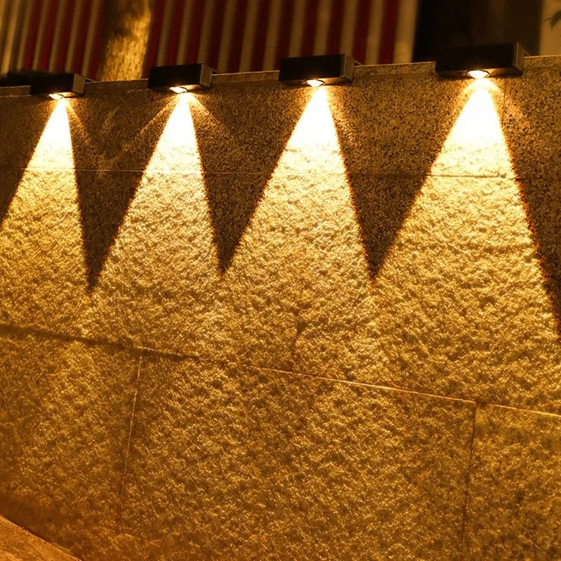 Solar Powered LED Wall Lamp — Waterproof Outdoor Garden Lighting