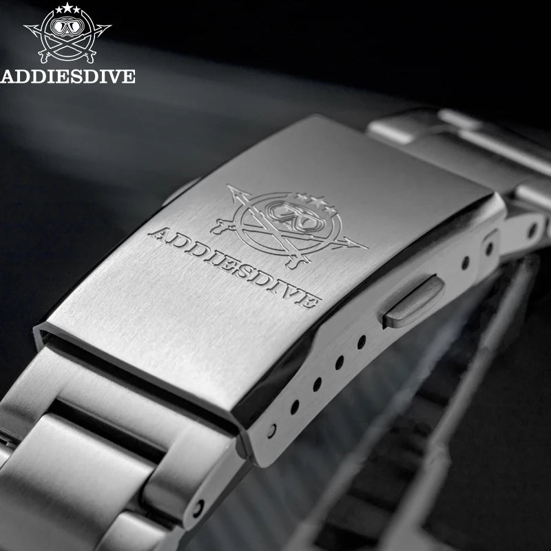 ADDIESDIVE Luxury Men's Steel Watch — BGW9 Luminous Quartz Diver