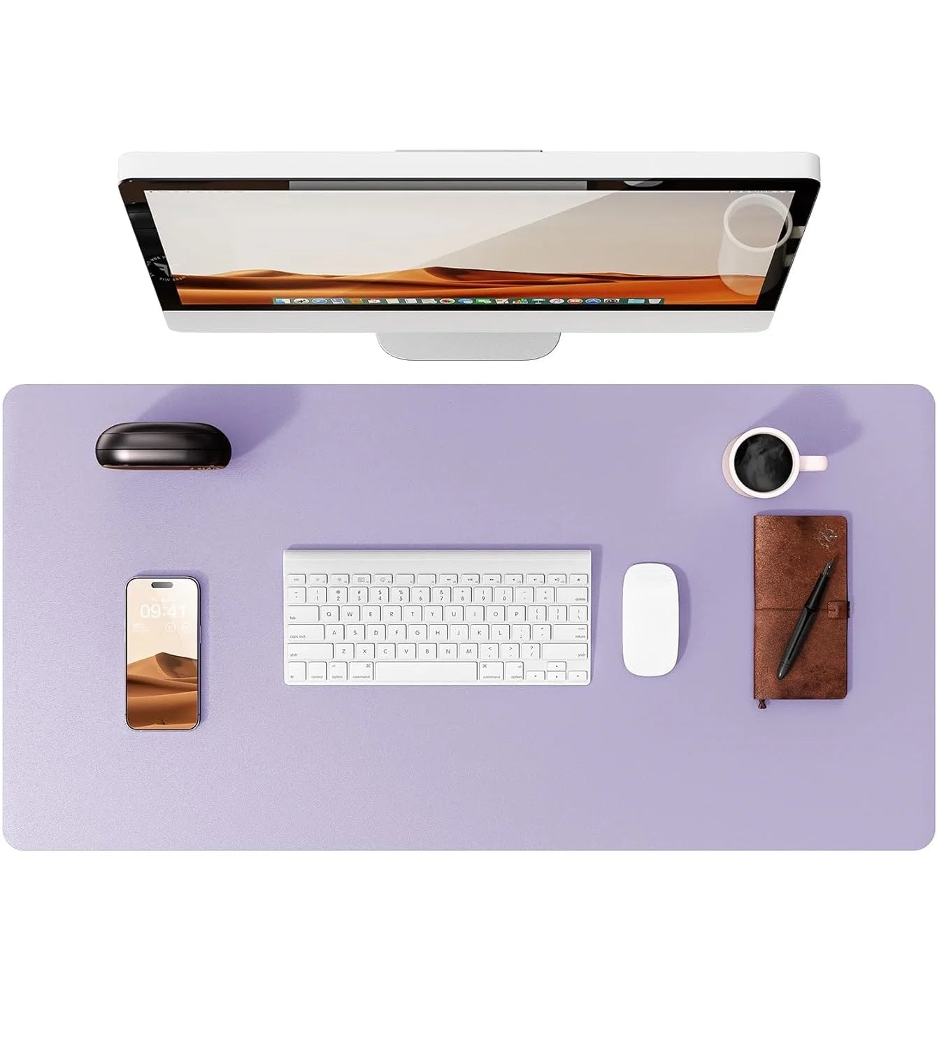 YSAGi Leather Desk Mat — Large Waterproof Office Desk Pad
