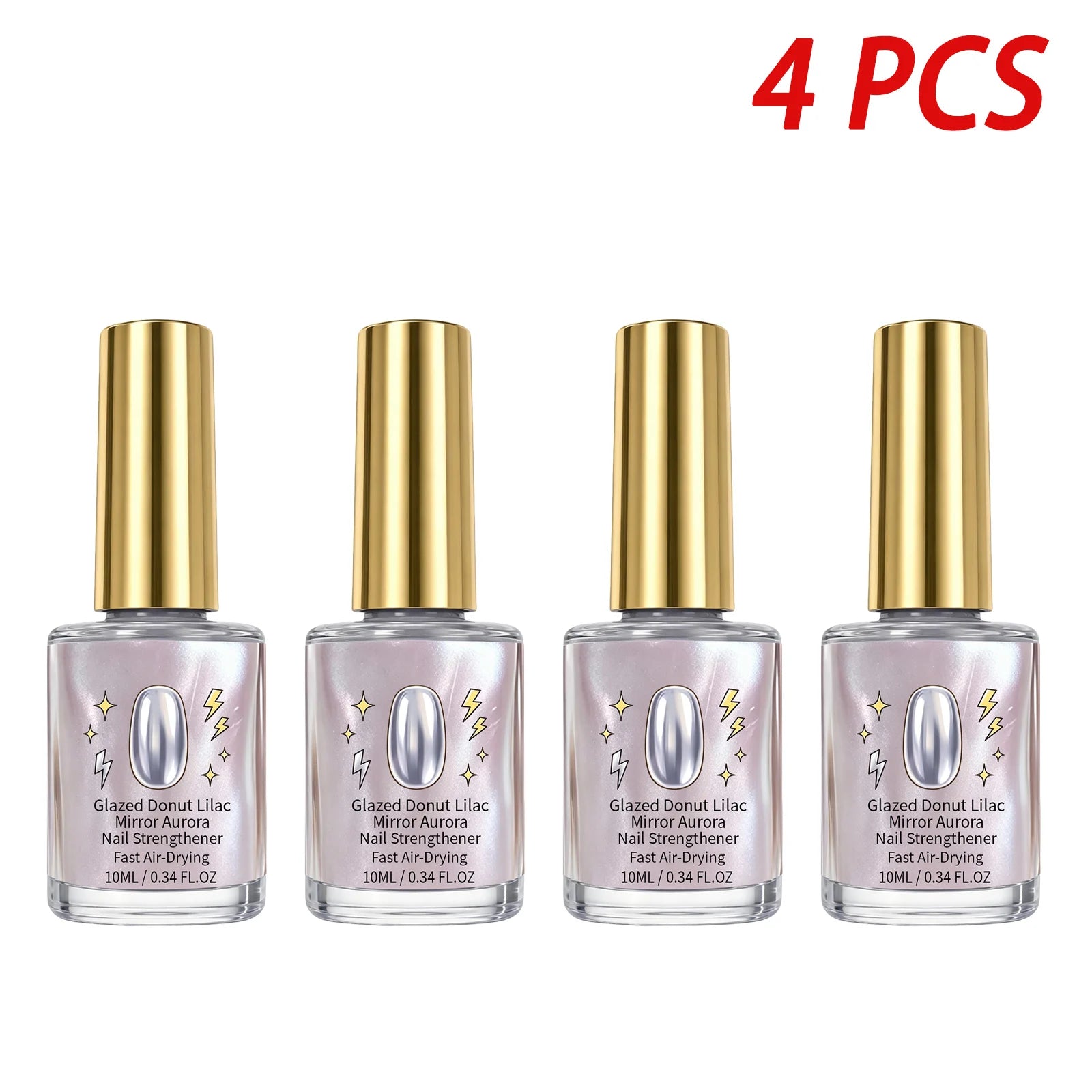 Purple Metallic Gel Nail Polish — Mirror Effect Aurora Finish, Quick Dry