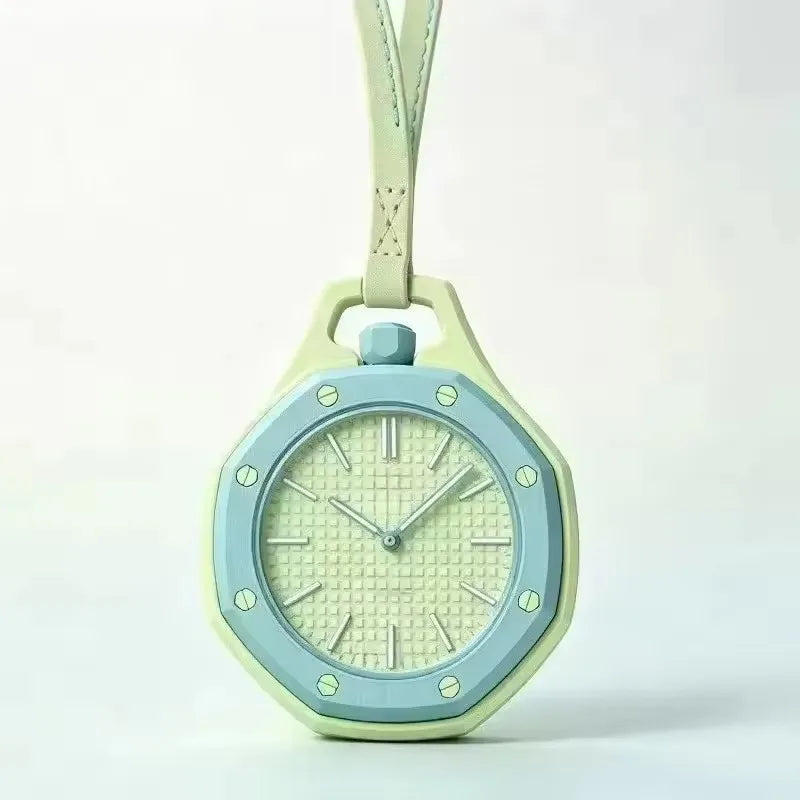 Silicone Pocket Watch with Sling — Portable Quartz Timepiece, Multicolor