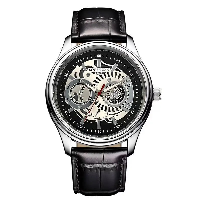 Men's Classic Minimalist Watch — Waterproof Quartz Wristwatch with Leather Band