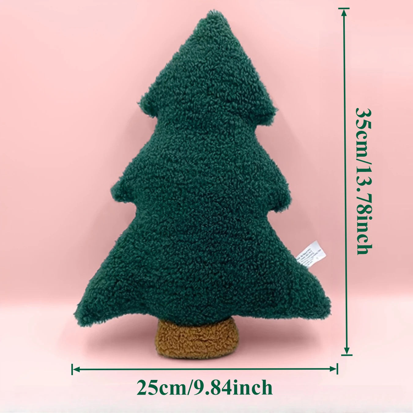 1pc Plush Christmas Tree Throw Pillow Cushion – Soft Xmas Tree Pillow Decoration for Home, Sofa and Holiday Display