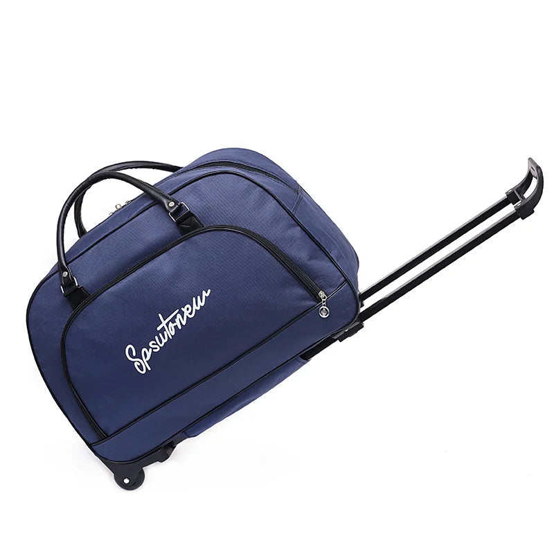 Felemi Foldable Trolley Duffle Bag — Large Capacity Travel Luggage