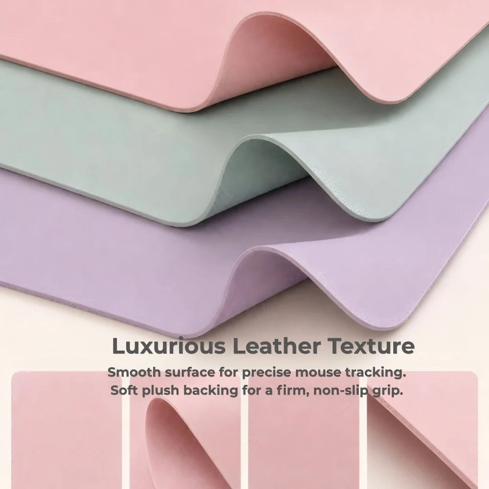 NULOXO PU Leather Desk Mat — Waterproof Office Blotter & Mouse Pad