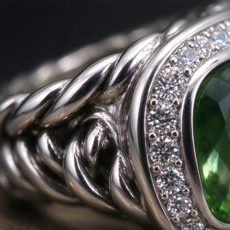 Spiral Twist Rope Ring — Handcrafted Metal Band Jewelry