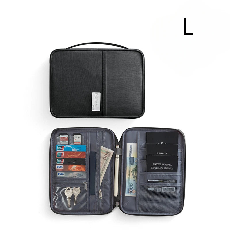 Waterproof Travel Document Organizer — Family Passport Holder & Card Case
