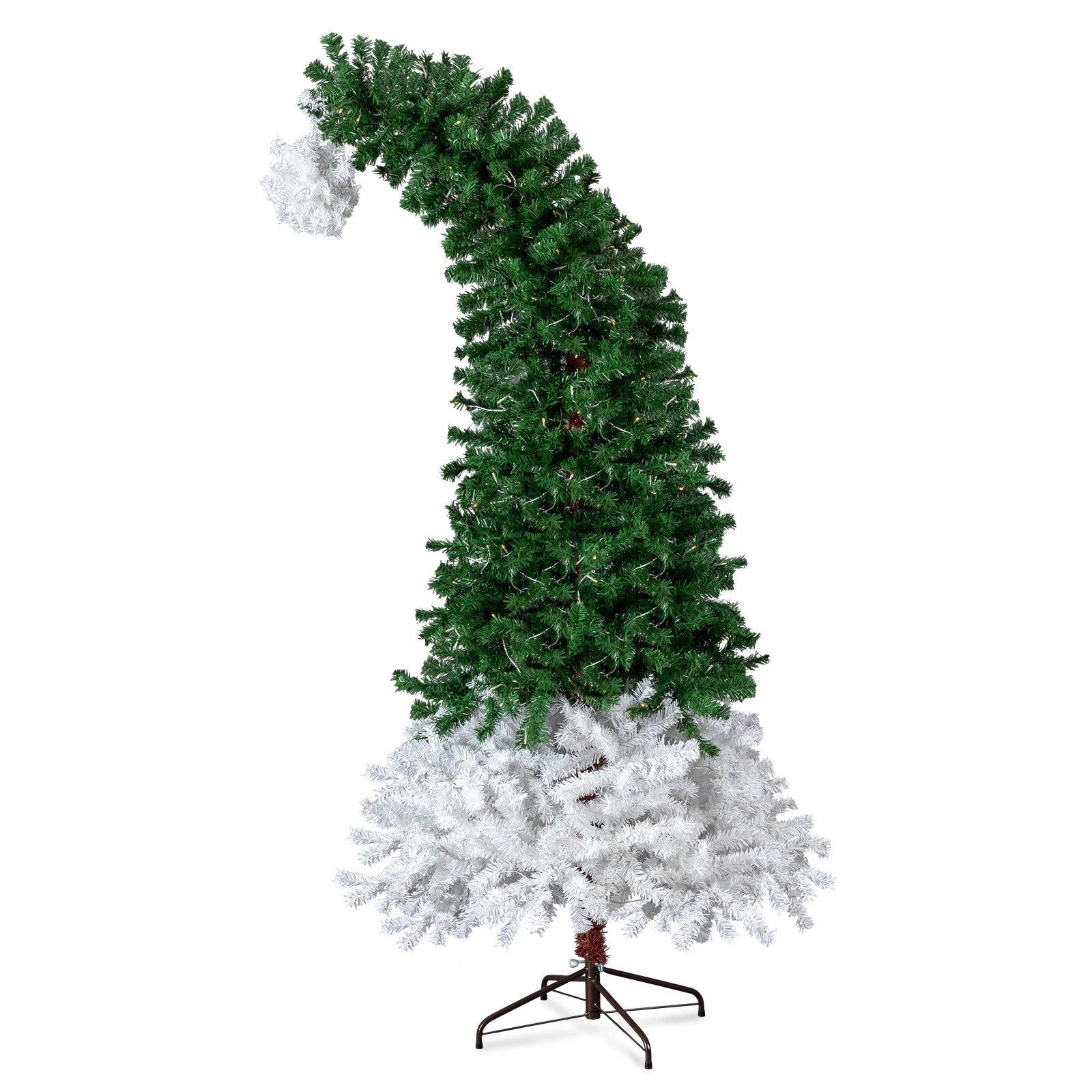 6FT Santa Hat Style Pre-Lit Christmas Tree — Festive LED Holiday Decor