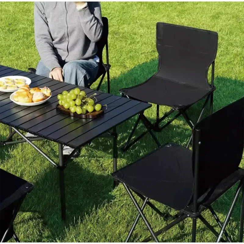 Foldable Outdoor Camping Chair — Portable Leisure Seat with Cup Holder