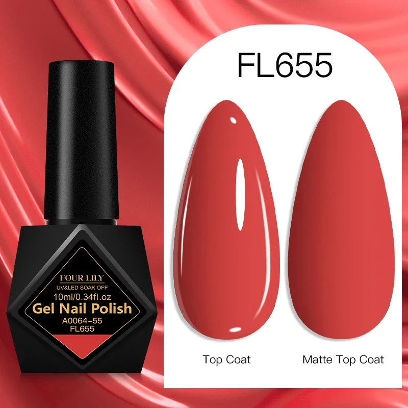 Four Lily Gel Nail Polish — Long Lasting Semi-Permanent Manicure Set
