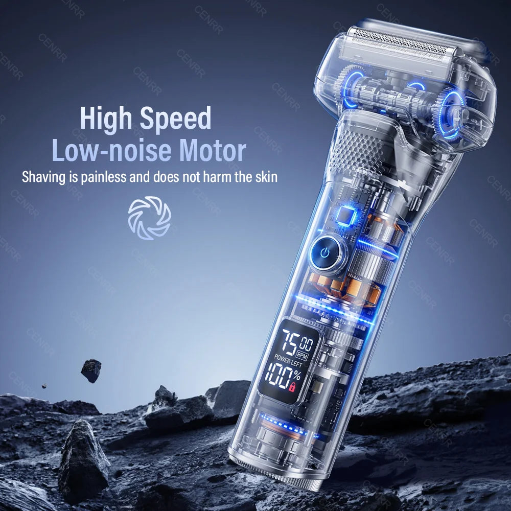 CENRR Electric Shaver for Men — Portable Waterproof Beard Trimmer