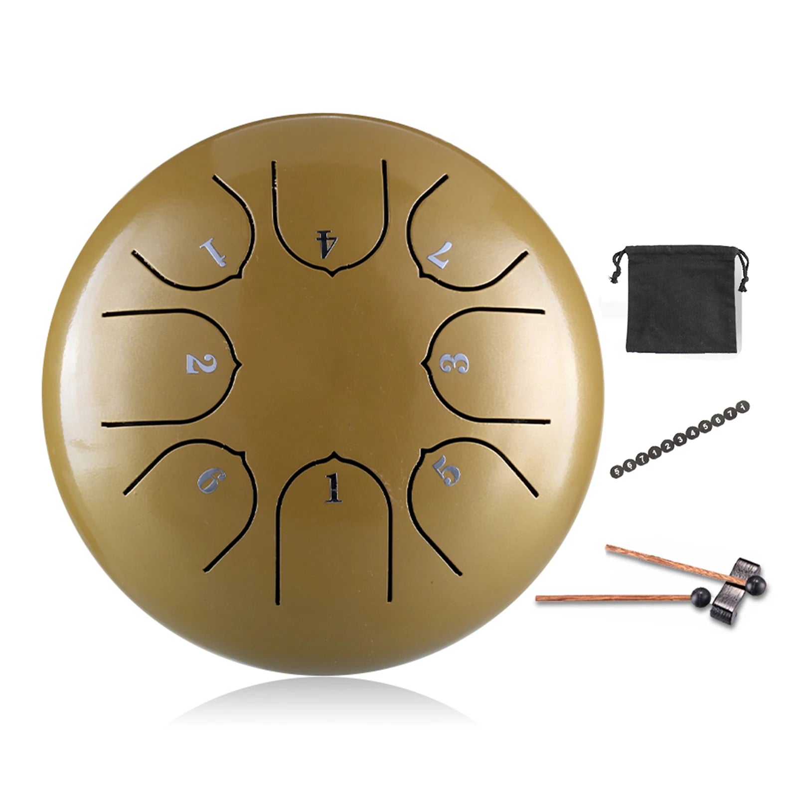 Crazy Stone 3 Inch Handpan Drum — Ethereal Steel Tongue Percussion Kit