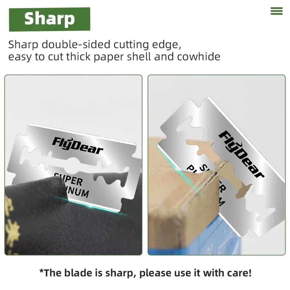 Classic Retro Double Edge Razor Blades — Professional Stainless Steel Shaving Refills