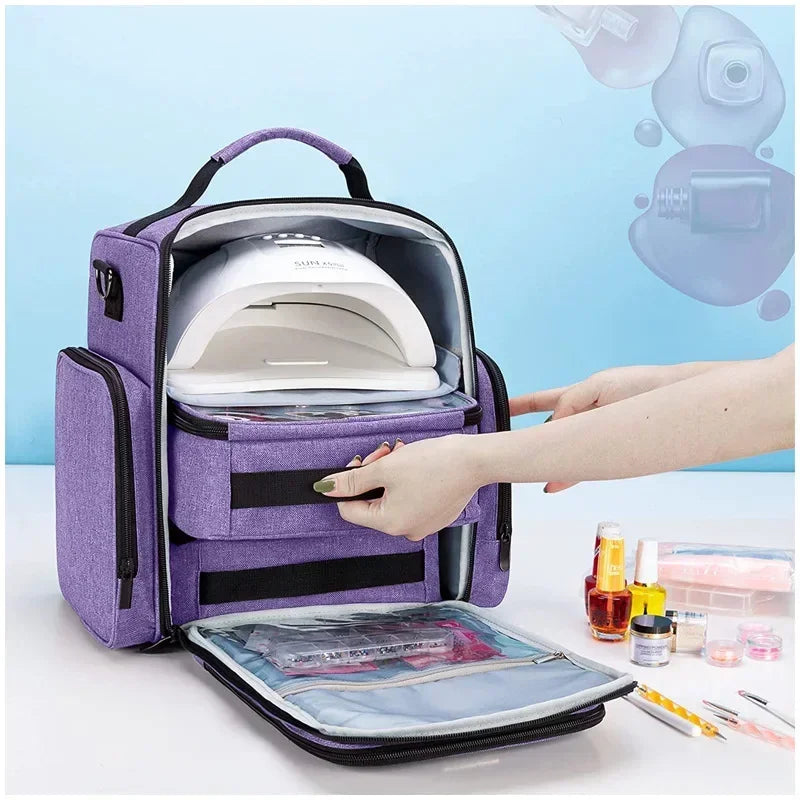 VECENT Nail Polish Organizer Case — Large Capacity Storage for Nail Art Accessories
