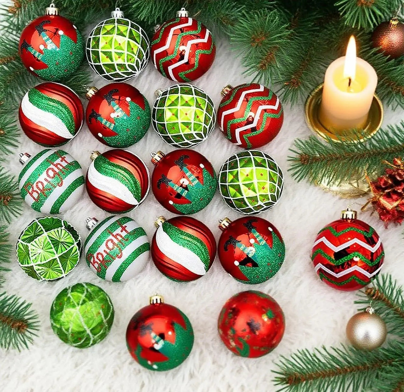 Garvee Christmas Ball Decor Set — Shatterproof Hanging Ornaments