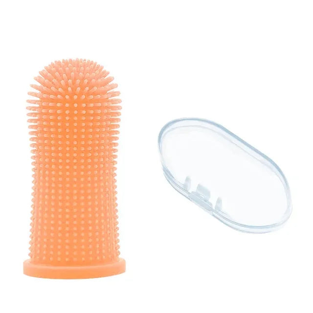 Silicone Pet Finger Toothbrush — Gentle Teeth Cleaning for Dogs and Cats