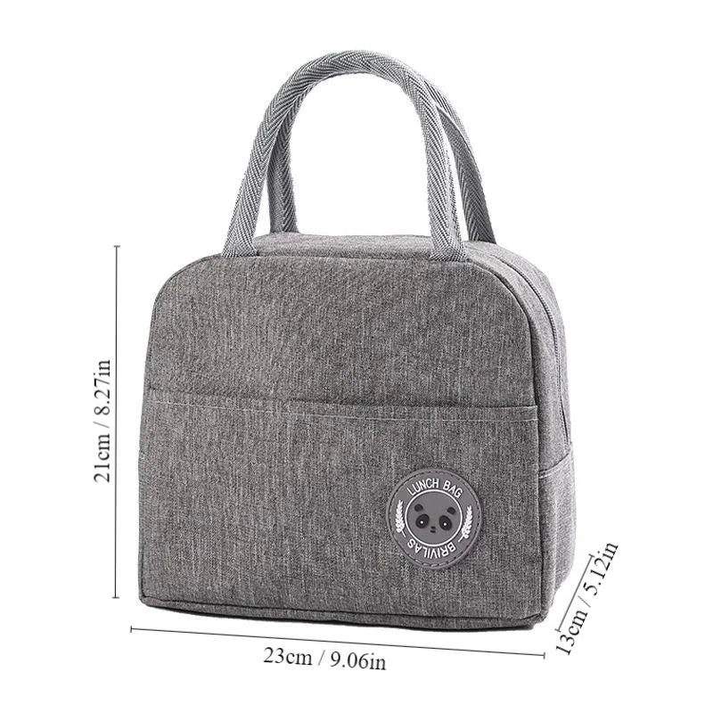 Insulated Bento Lunch Bag — Portable Meal Carrier with Aluminum Foil
