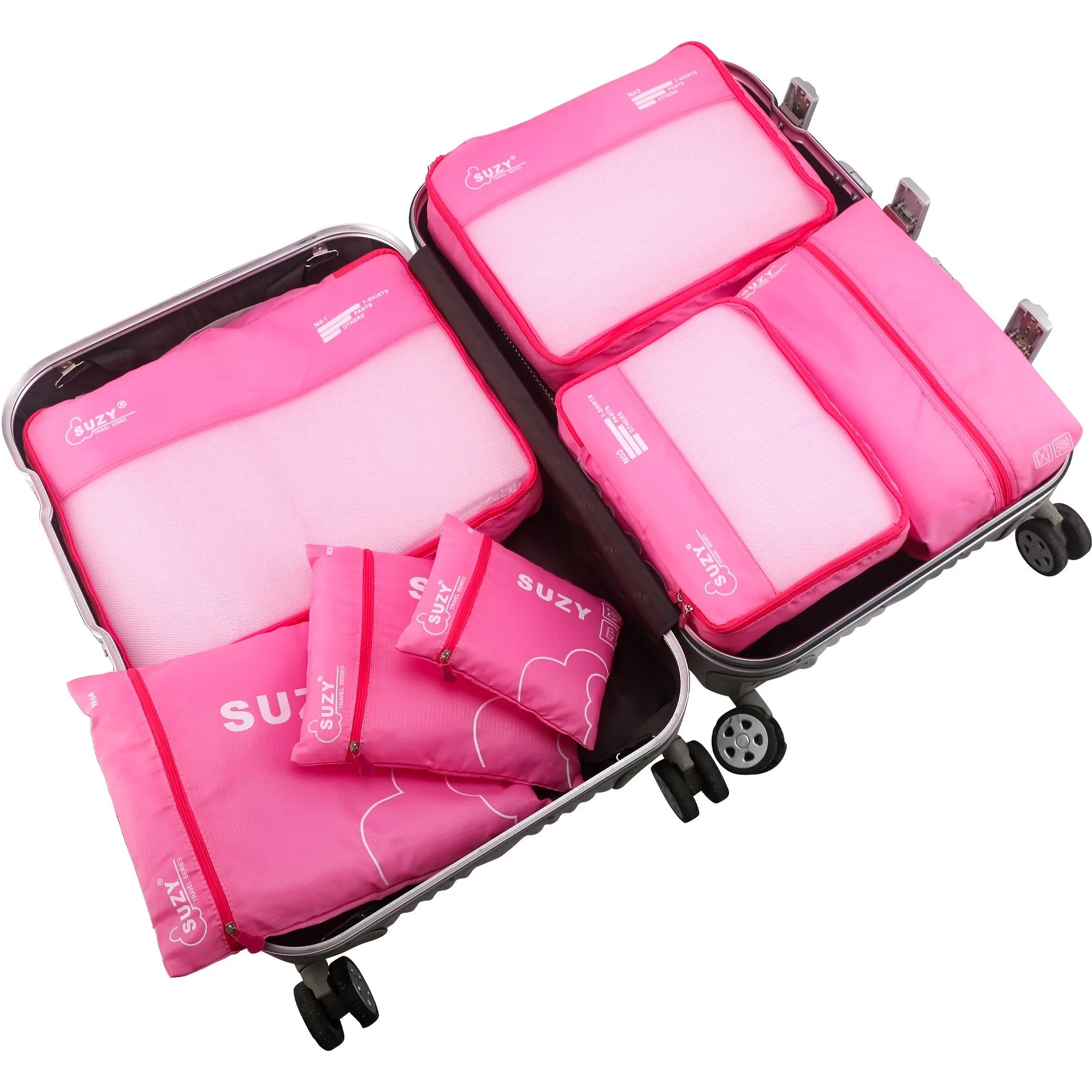 7-Piece Luggage Organizer Set — Breathable Mesh Packing Cubes for Travel