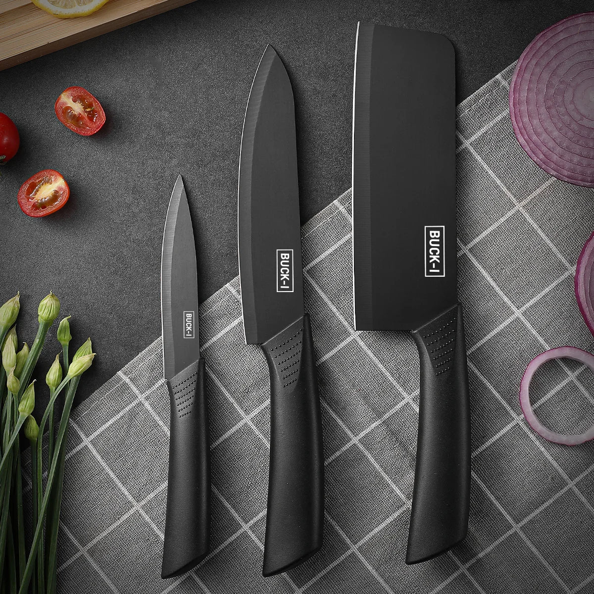 SHENJIU Kitchen Knife Set — Professional Cleaver, Chef and Fruit Knives