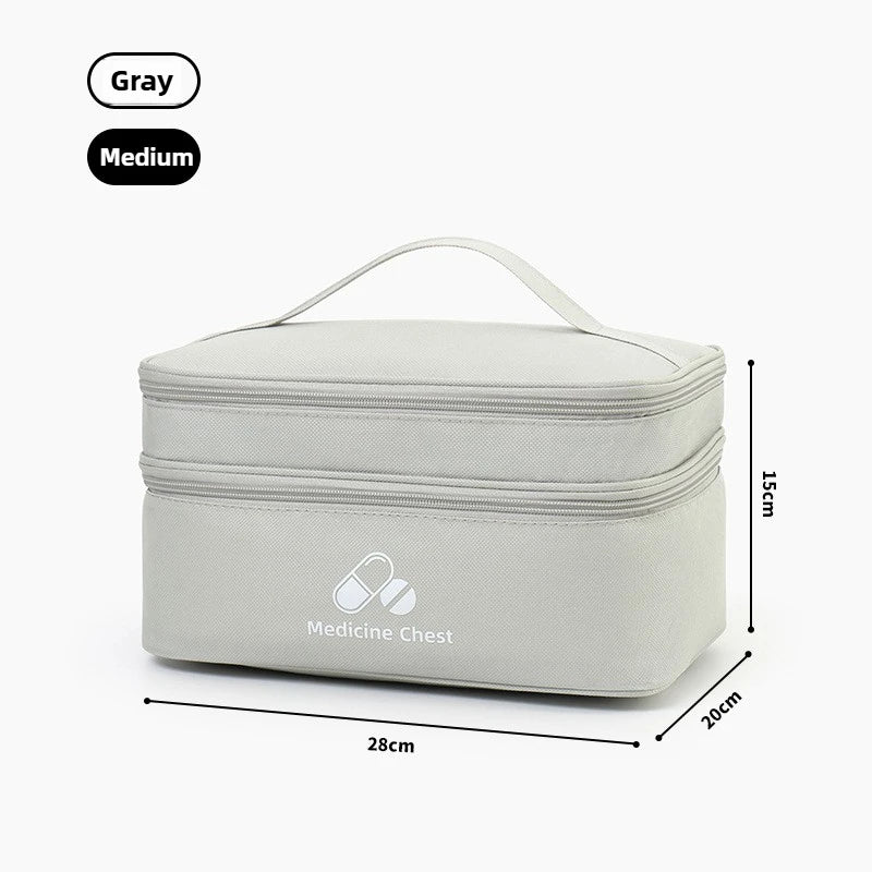 Portable Medicine Storage Bag — Multi-Layer Emergency First Aid Organizer
