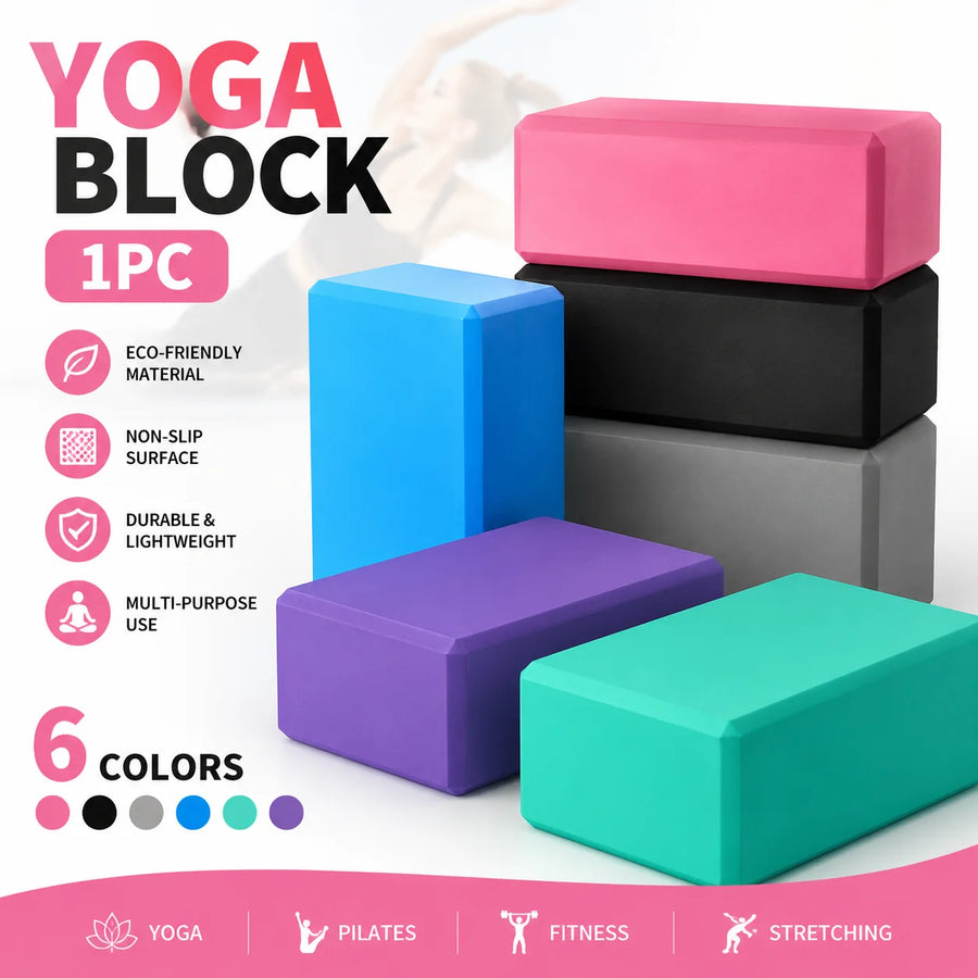 High-Density Foam Yoga Block — Support Cushion for Pilates and Stretching