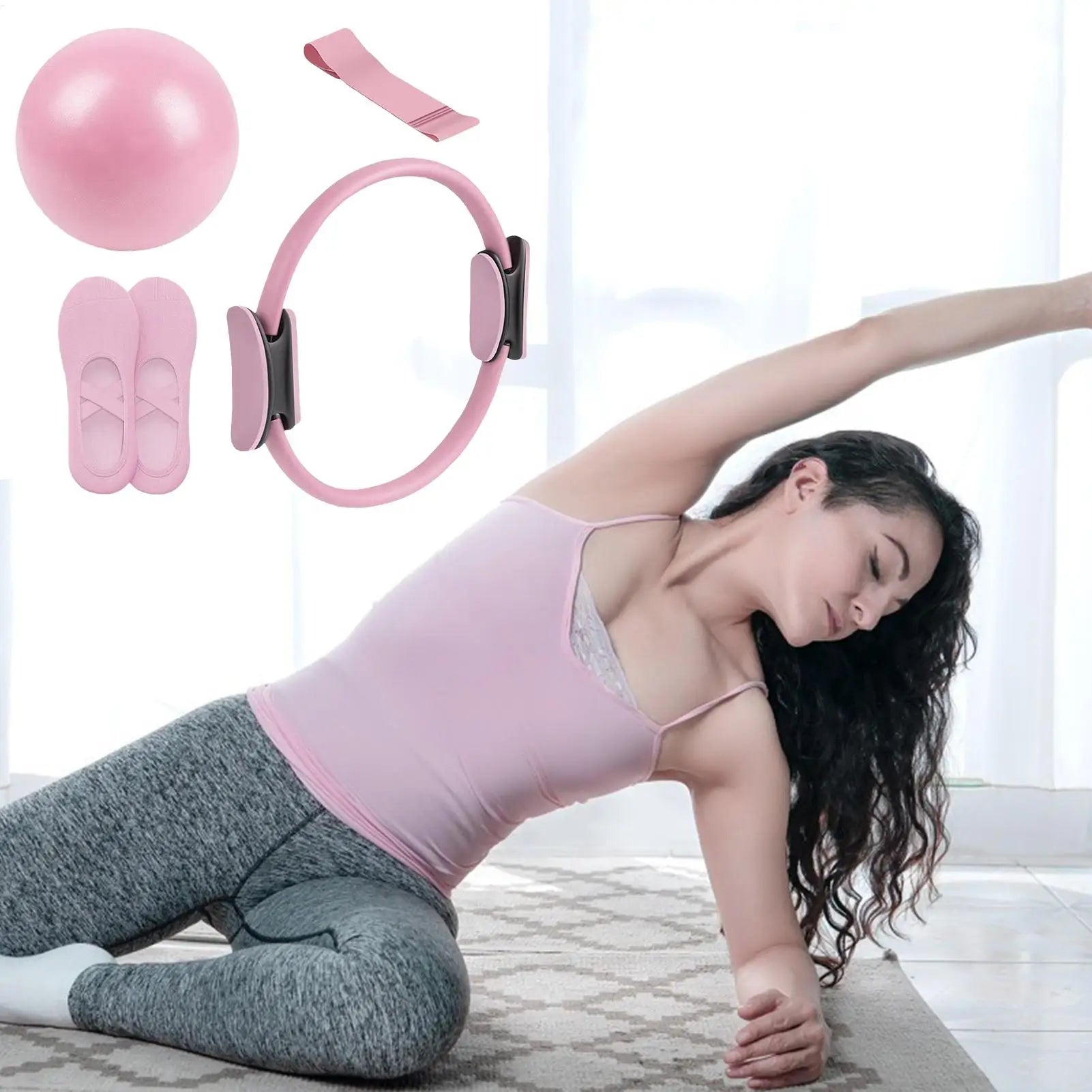 Pilates Ring and Ball Exercise Set — Core Strength & Resistance Training