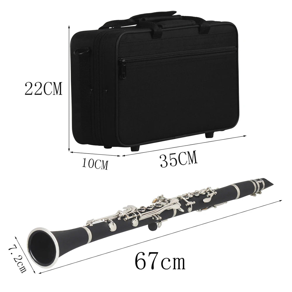 SLADE Bb Clarinet — 17 Key Professional Woodwind Instrument