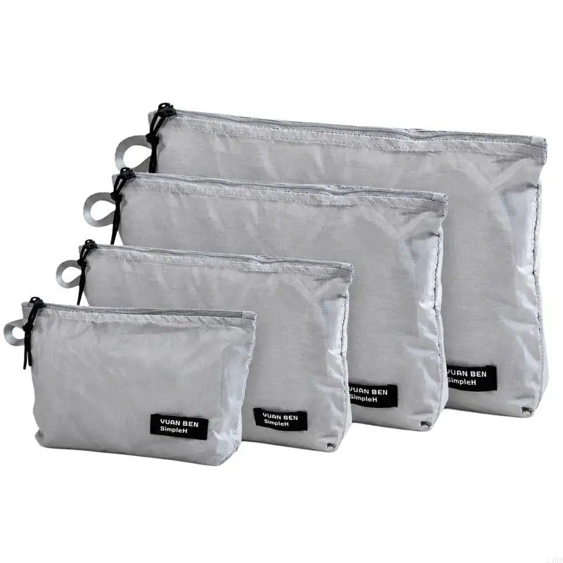 Flexible Travel Packing Bags — 4-Piece Waterproof Nylon Organizer Set