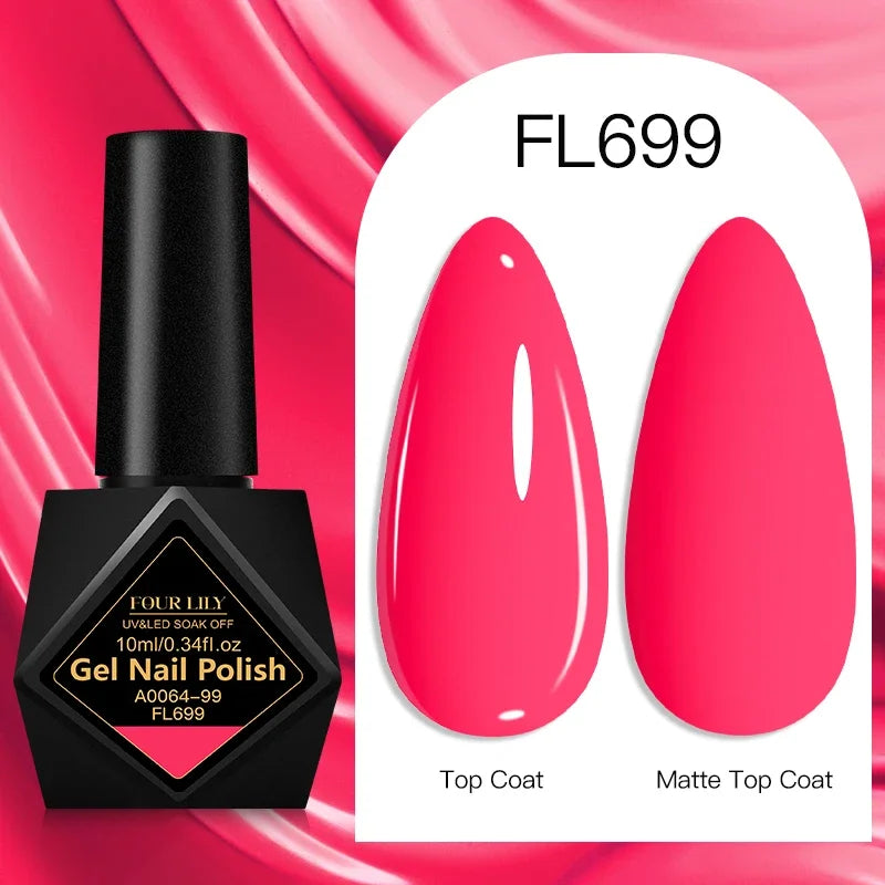 Four Lily Gel Nail Polish — Long Lasting Semi-Permanent Manicure Set