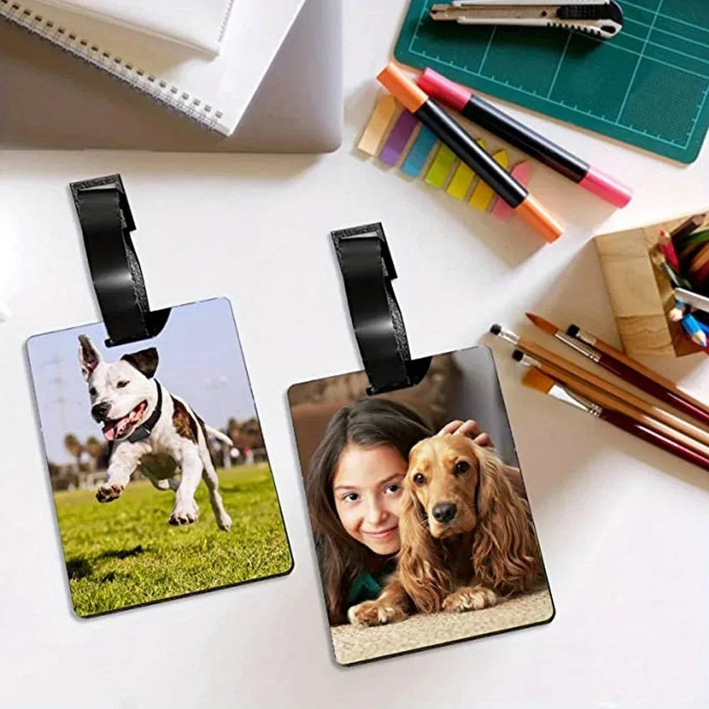 TRISJEM Personalized Photo Luggage Tag — Custom Suitcase & Backpack Accessory