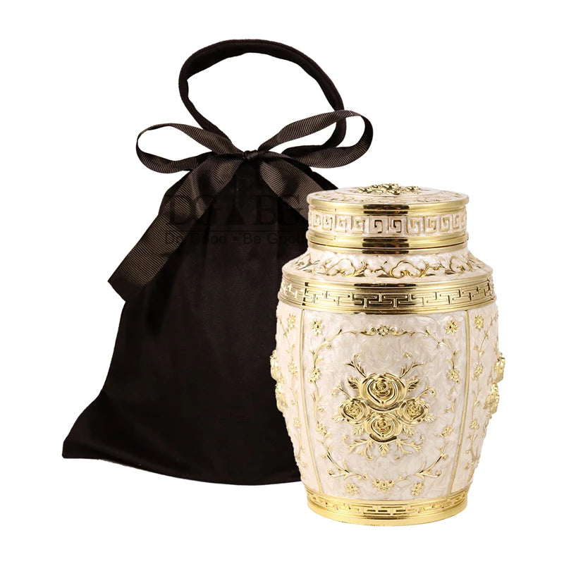 Metal Pet Memorial Urn — Keepsake Cremation Box for Small Animals