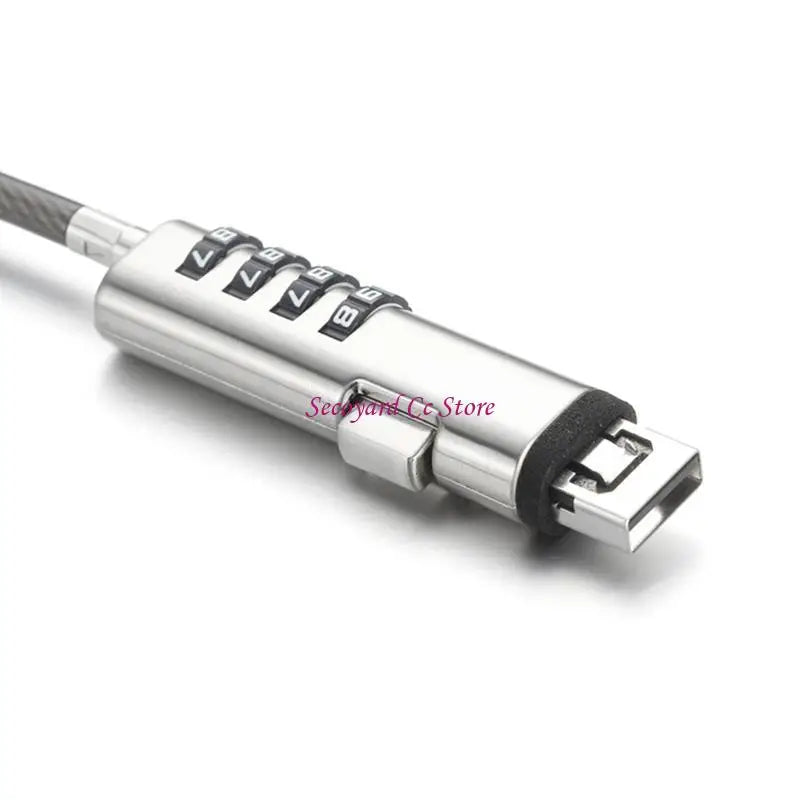 Universal USB Laptop Security Lock — Anti-Theft Cable with 4-Digit Combination