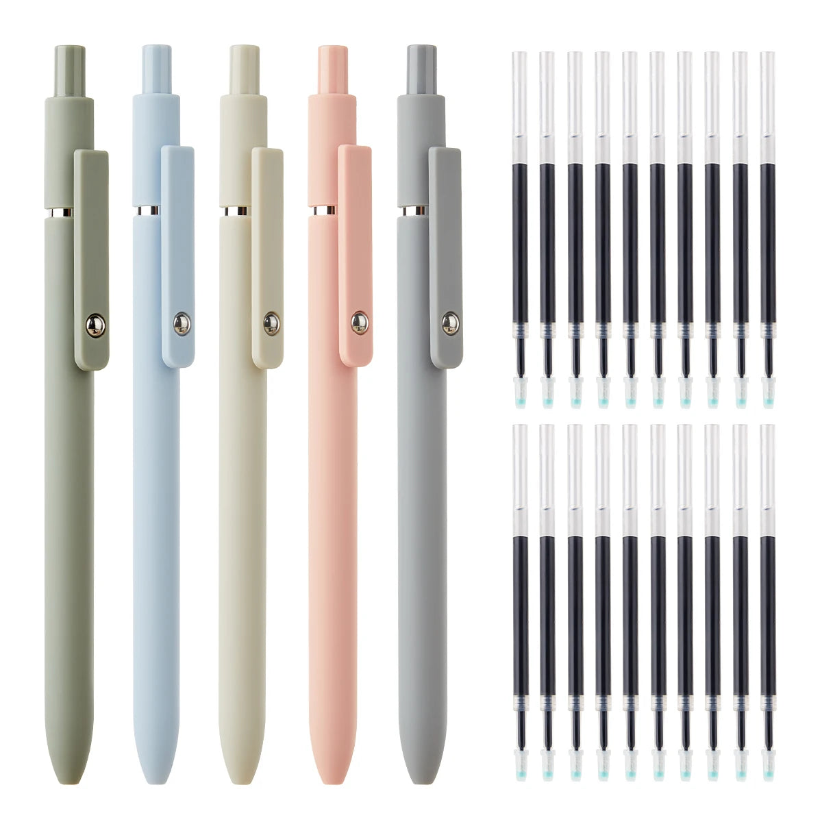 Gel Pen Set with Refills — Smooth Writing Fine Tip Pens, 25 Pack