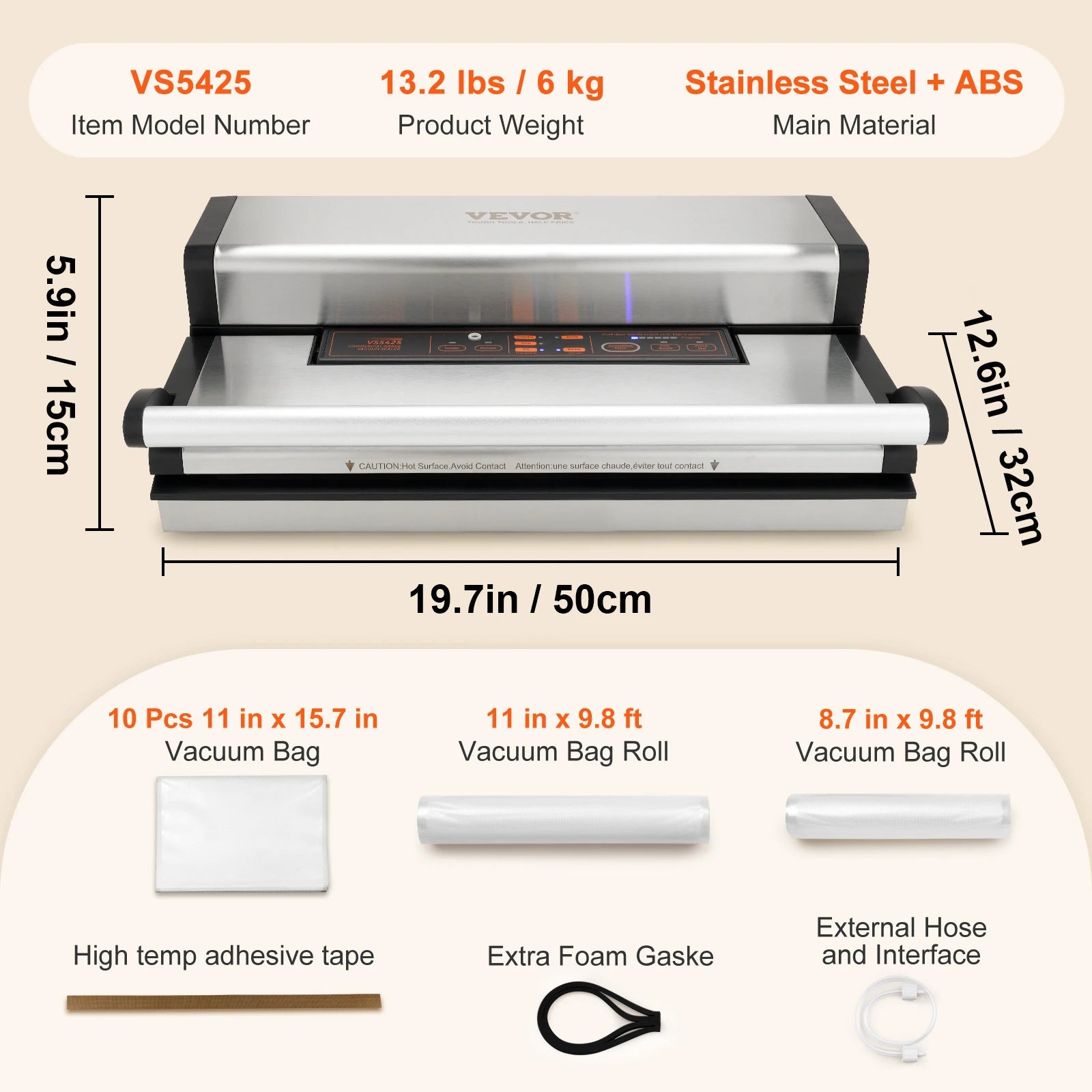 SucceBuy Commercial Vacuum Sealer Machine — Automatic Food Packaging System
