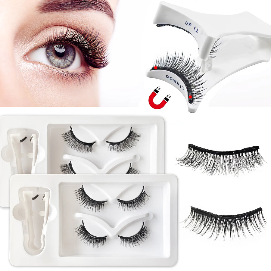Magnetic Eyelash Set — Natural Long Lash Kit with Top and Bottom Pairs