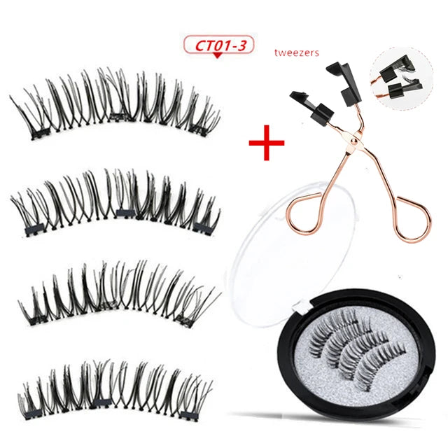 Anlinnet Magnetic False Eyelashes — Glue-Free 3D Handmade Lash Set